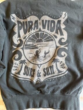 Pura Vida Men's Dark Gray Surf & Sun Crewneck Sweatshirt